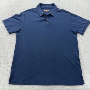 Rye 51 Mens Small Batch Navy Blue Pima Cotton Blend Polo Shirt Size M